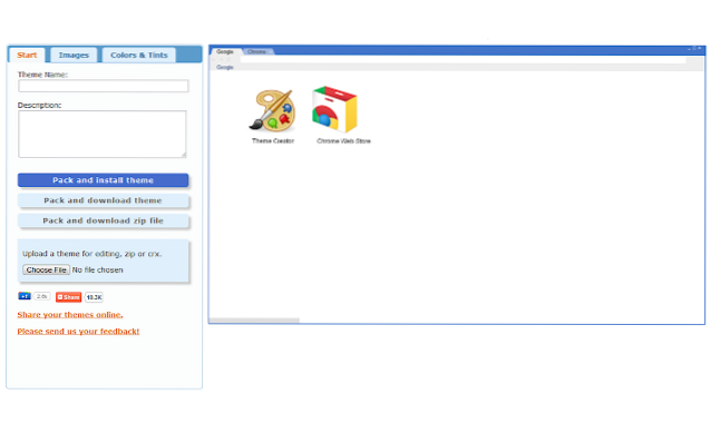 chrom téma tvůrce online