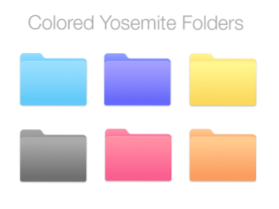 colored folder icons
