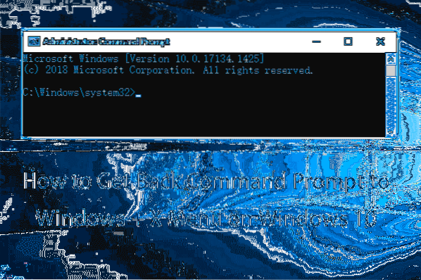 chybí příkazový řádek Windows 10