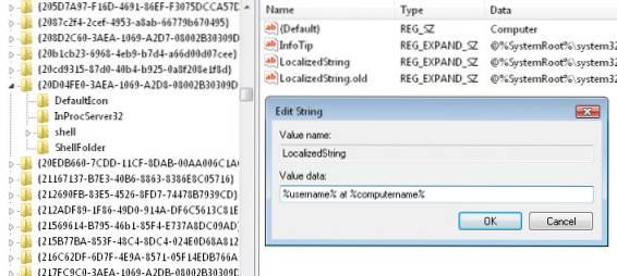 computer name regedit