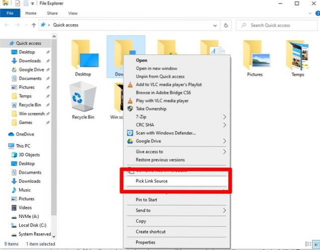 create symlink windows