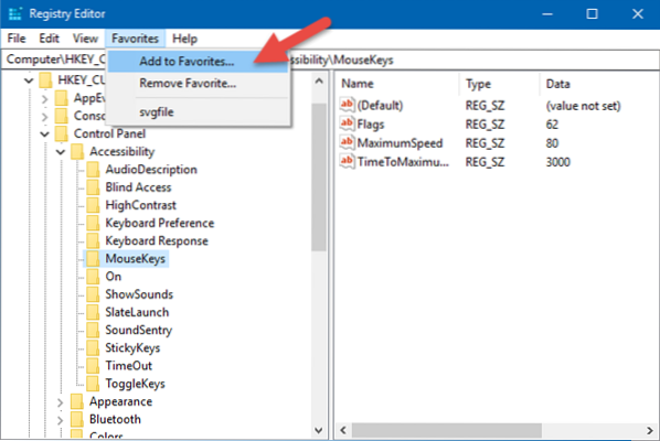 výchozí regedit Windows 10