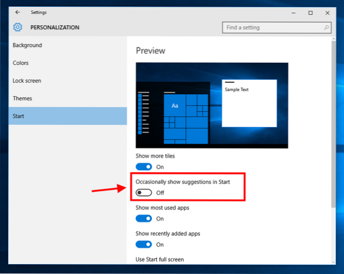 deshabilitar el menú de inicio de windows 10