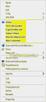 dropbox context menu remove