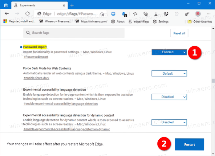 okrajová hesla pro import z CSV