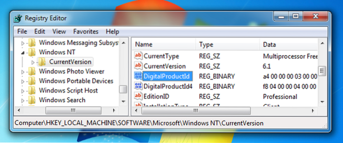encontrar a chave de produto do Windows no modo de segurança
