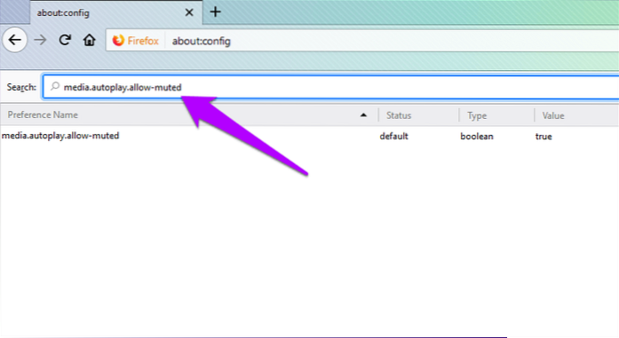 Firefox wyłącz autoodtwarzanie