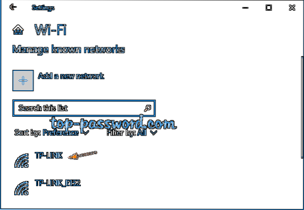 forza Windows 10 a chiedere la password wifi