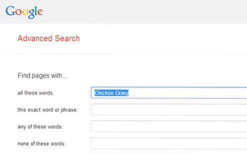 Google erweiterte Suche