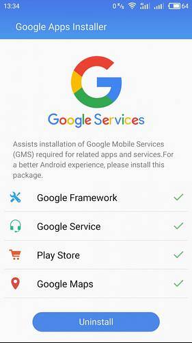 installation d'applications google