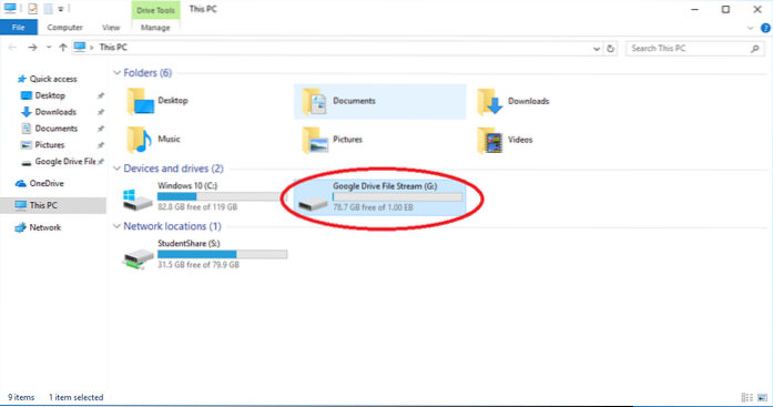 google drive file stream