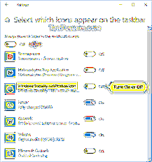 Ascundeți pictograma apărător Windows 10