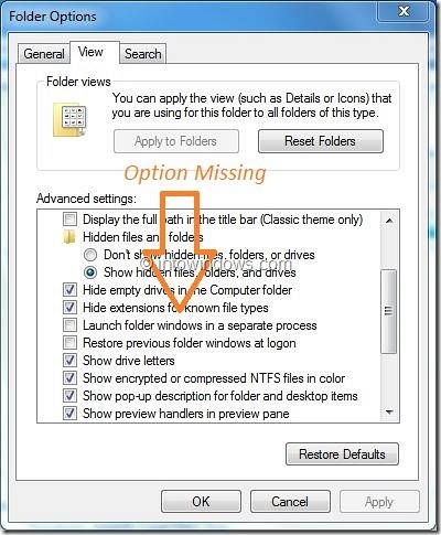 Verstecken geschützter Betriebssystemdateien Windows 10