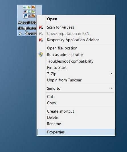 tasto di scelta rapida per mostrare nascondere le icone del desktop