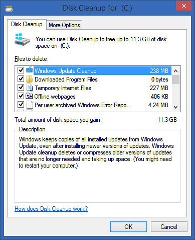 quanto spazio occupa Windows 8.1 riprendere