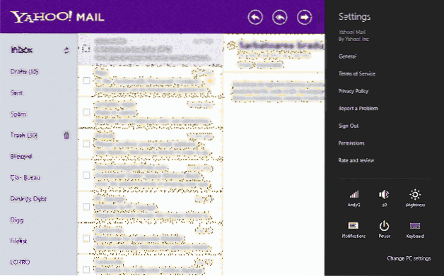 how to add yahoo mail to windows 8