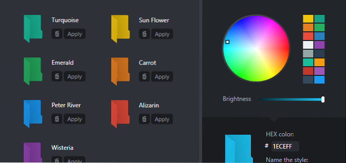 how to change color of windows folders