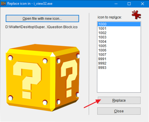 how to change exe icon