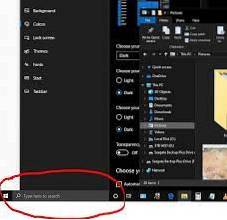 come cambiare il colore della barra di ricerca di Windows 10