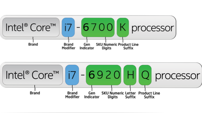 jak zkontrolovat generování procesoru Intel
