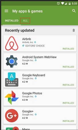 Wie überprüfe ich kürzlich installierte Apps auf Android?