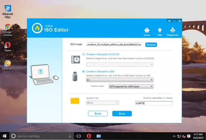 come creare un cd avviabile da iso windows 10