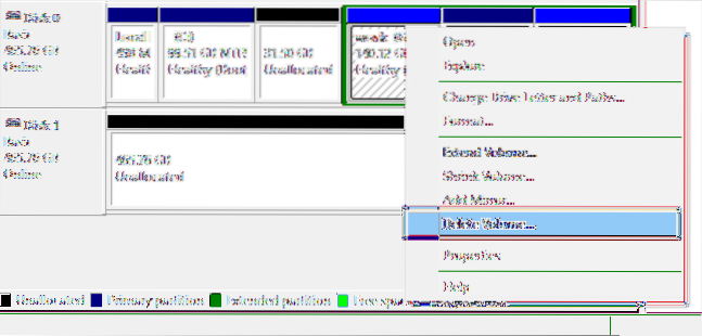 how to delete partition in windows 10
