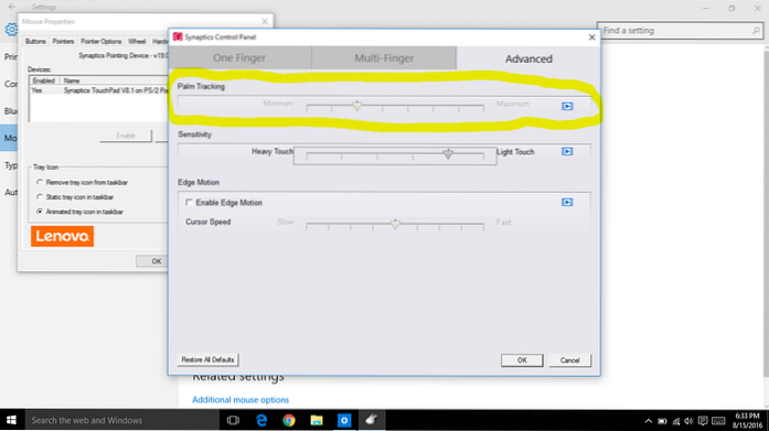 como habilitar o touchpad ao digitar no Windows 10