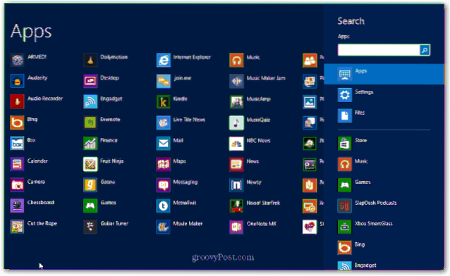 como encontrar programas instalados no windows 8