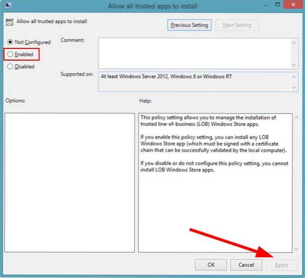 comment installer des applications sur Windows 8 sans magasin