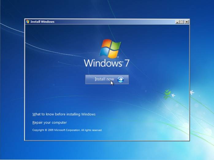 comment installer le système d'exploitation windows 7