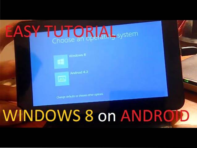 come installare Windows 8.1 in tablet Android