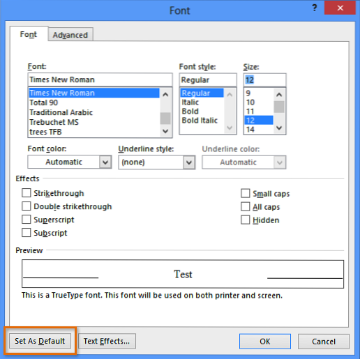 how to make word 2016 as default