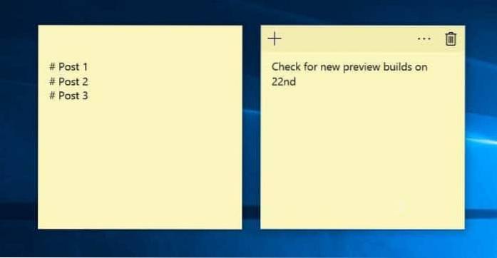 cómo minimizar las ventanas de notas adhesivas