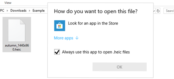 hur man öppnar heic på Windows 10