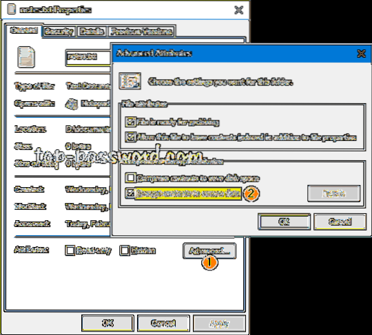 how to password protect a notepad text file in windows 10