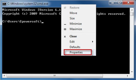Einfügen in cmd Windows 7