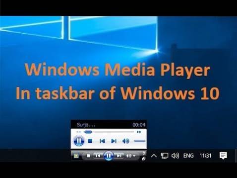 come bloccare Windows Media Player sulla barra delle applicazioni in Windows 10