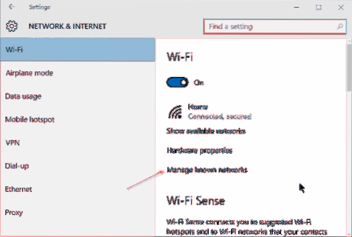 hur man kommer ihåg wifi-lösenord på Windows 10