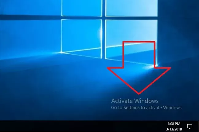 hur man tar bort Windows-aktivering i Windows 10