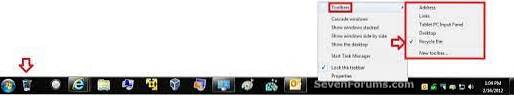 cum se resetează bara de activități Windows 7