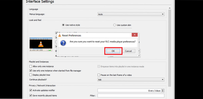 wie man vlc neu startet