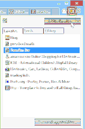 jak uložit oblíbené položky v systému Windows 10 Internet Explorer