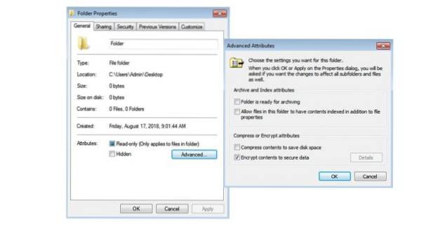 jak nastavit heslo do složky