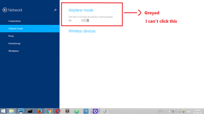 comment désactiver le mode avion sur windows 10