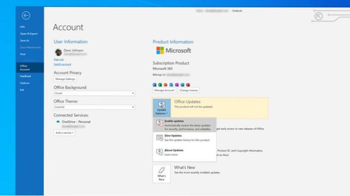 wie man Outlook aktualisiert