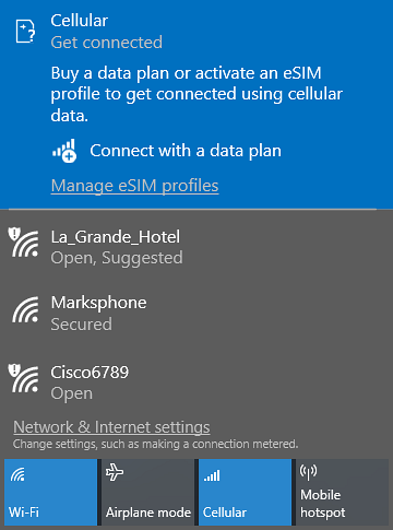 cómo usar planes móviles en windows 10