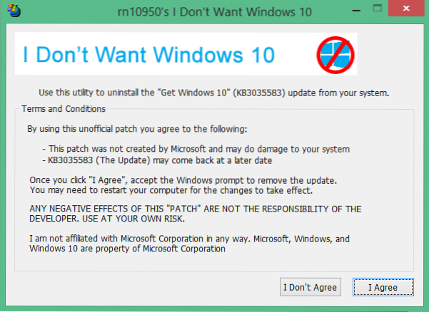 no quiero actualizar a Windows 10