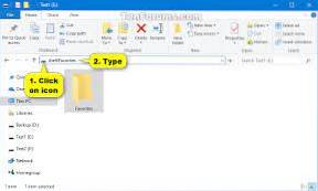 tj. oblíbené umístění Windows 10