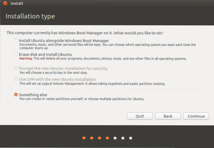 nainstalujte ubuntu vedle správce bootování systému Windows